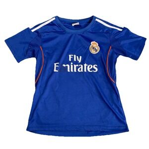 Vintage Real Madrid Fan Jersey Youth Kids Blue Bale #11 Soccer Football Shirt